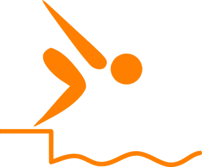 Swimmer Diving Icon PNG with transparent background