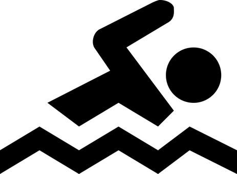 Swimmer Diving Start Action PNG with transparent background