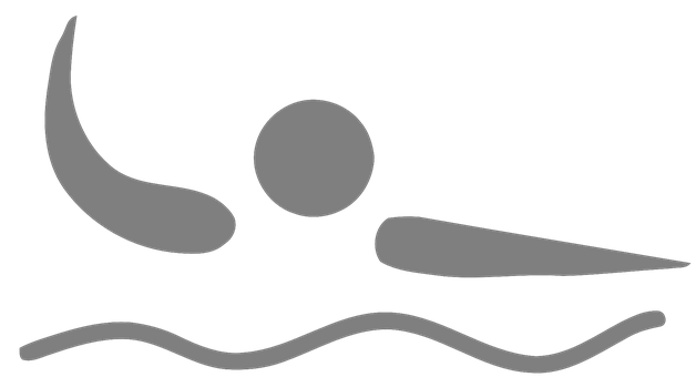 Swimmer Silhouette Icon PNG with transparent background