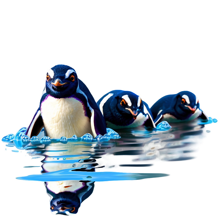 Swimming Penguins PNG 06112024 PNG with transparent background