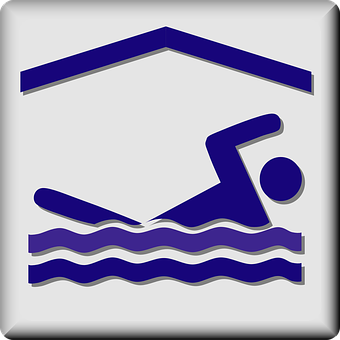 Swimming Pool Sign Icon PNG with transparent background