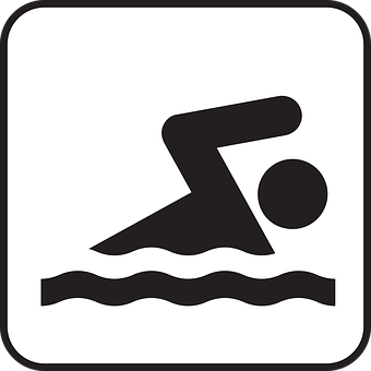 Swimming Symbol Icon PNG with transparent background