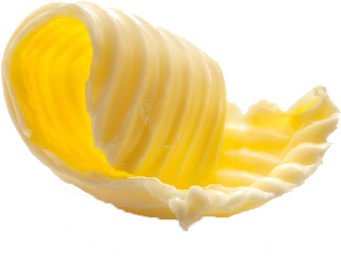 Swirled Butter Curl PNG with transparent background