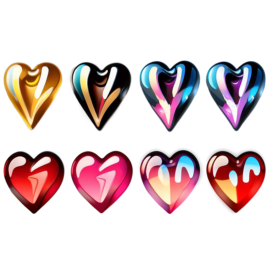 Swirling Hearts Emoji Transparent Art Lnd