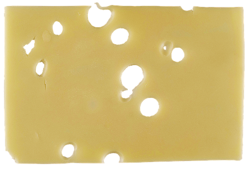 Swiss Cheese Slice PNG with transparent background