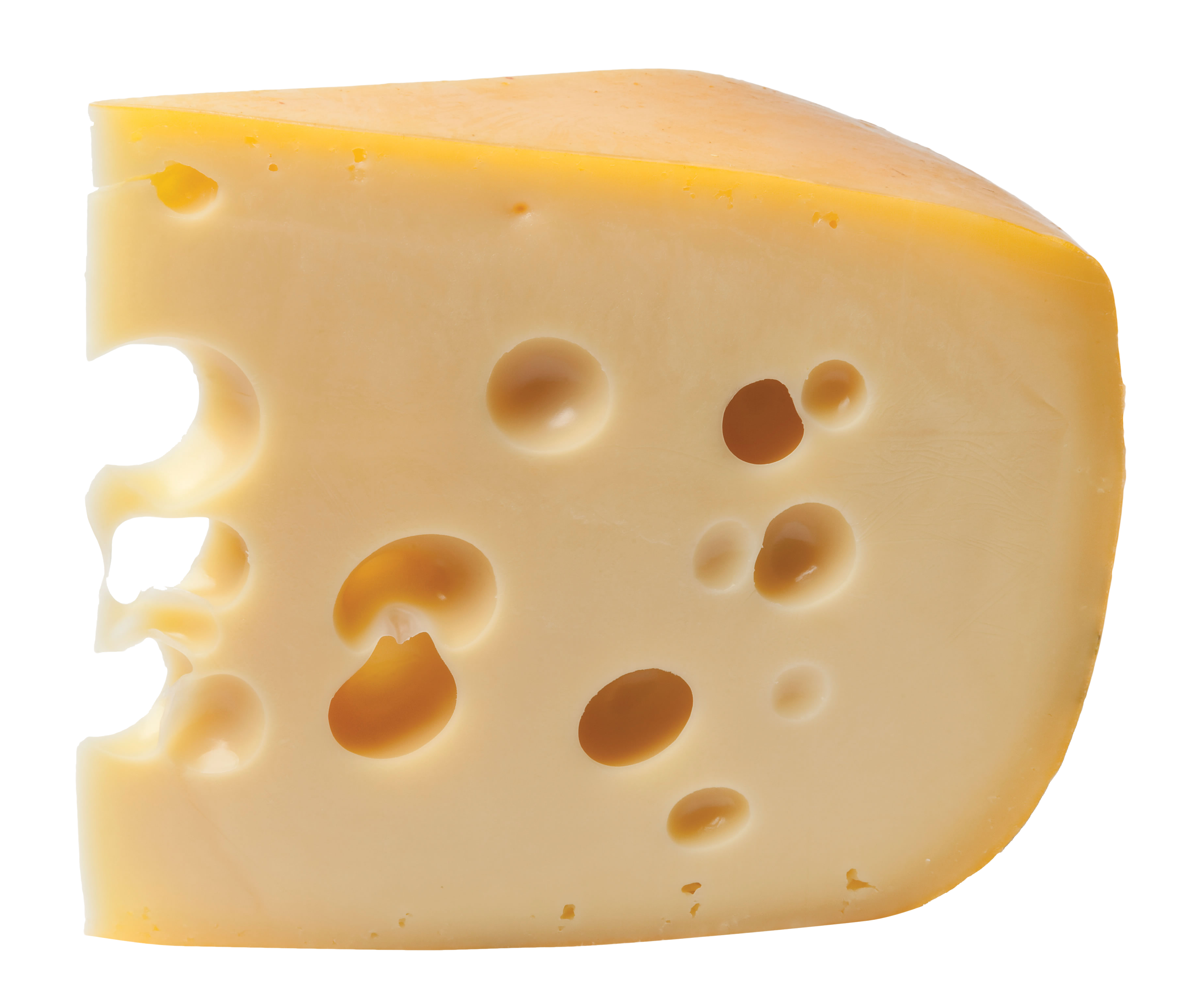 Swiss Cheese Wedge Transparent Background PNG with transparent background