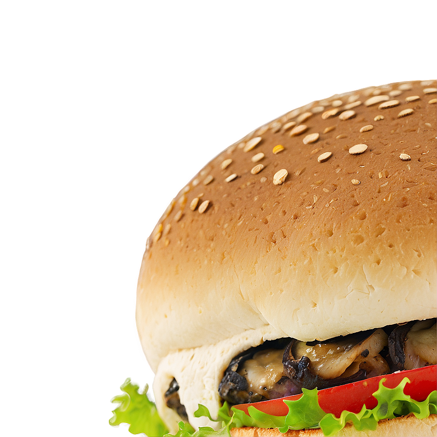 Swiss Mushroom Hamburger Png Wtv22