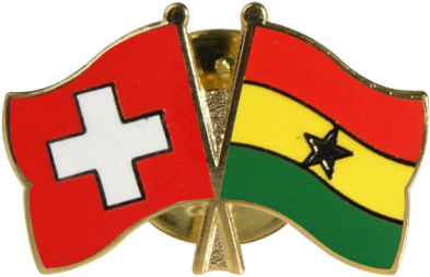 Swissand Ghanaian Flags Pin PNG with transparent background