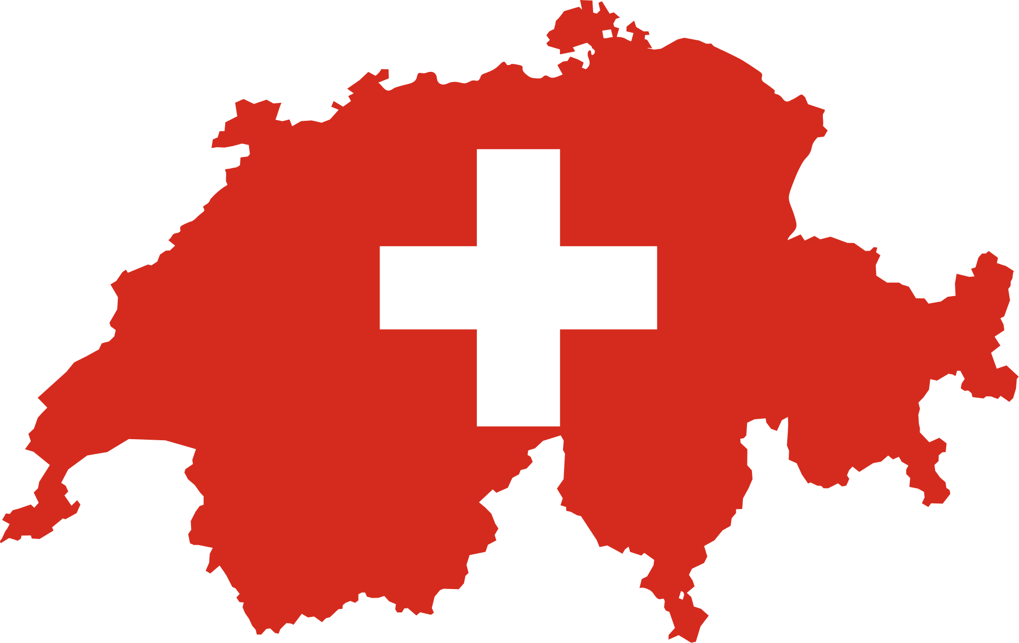 Switzerland Map Flag