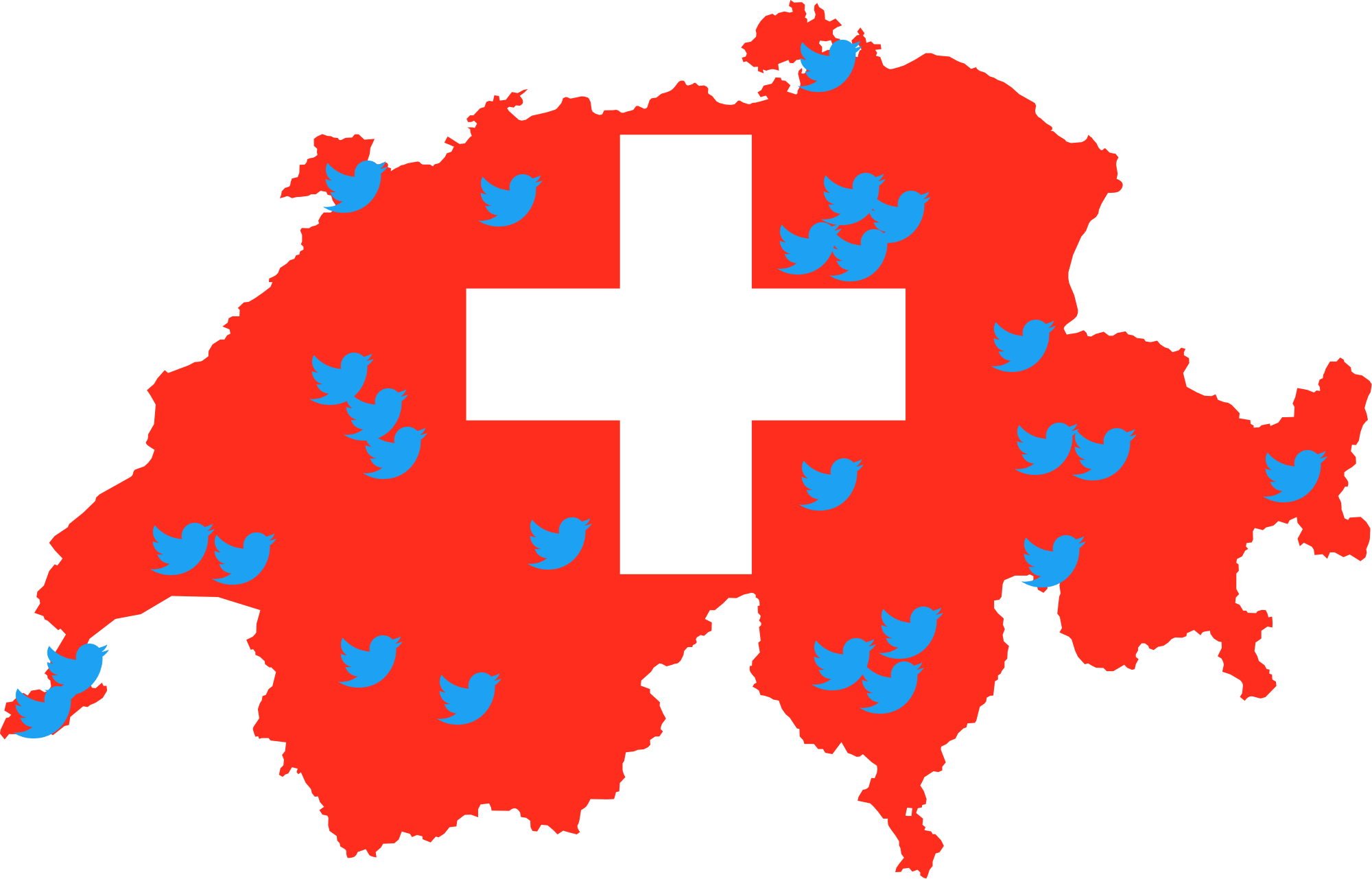 Swiss Twitter Corpus - Switzerland Flag Map Png, Transparent Png PNG with transparent background