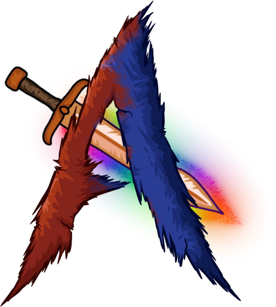 Swordand Feathers Art PNG with transparent background