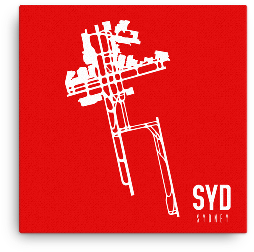 Sydney Syd Airport Runway Canvas - Cross, HD Png Download PNG with transparent background