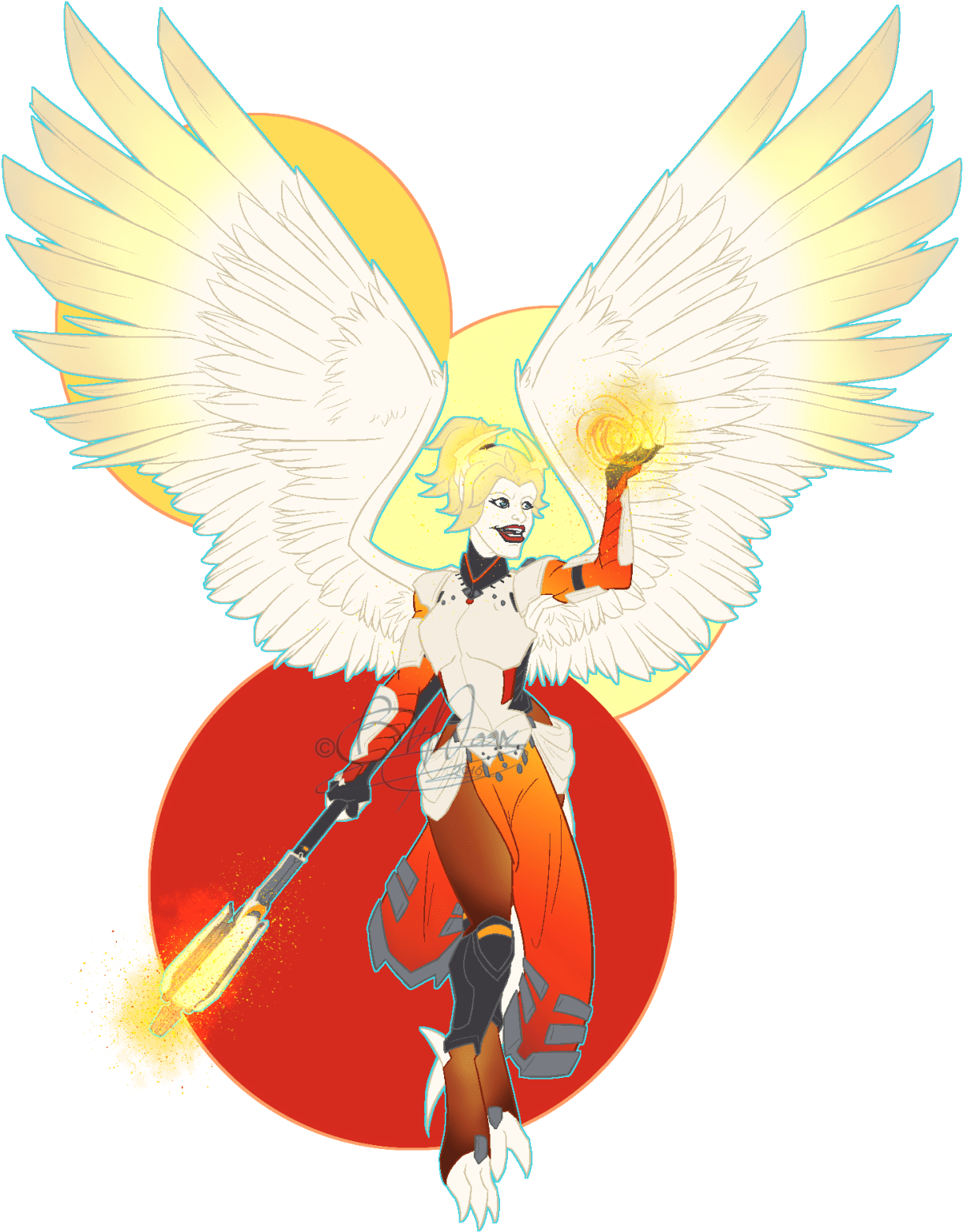 Symmetra Overwatch Angelic Skin Concept Art