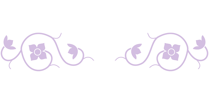 Symmetrical Floral Designon Black Background PNG with transparent background