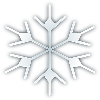 Symmetrical Snowflake Graphic PNG with transparent background