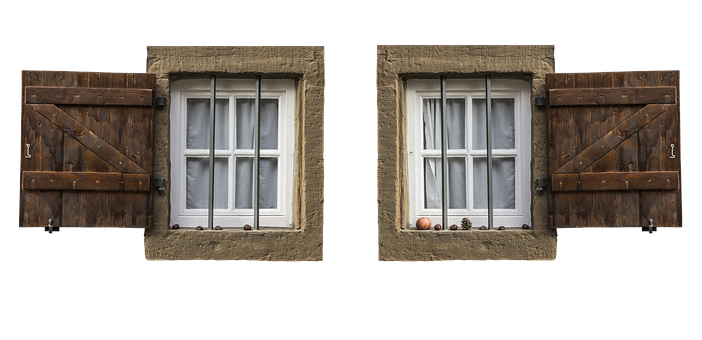 Symmetrical Traditional Windows PNG with transparent background
