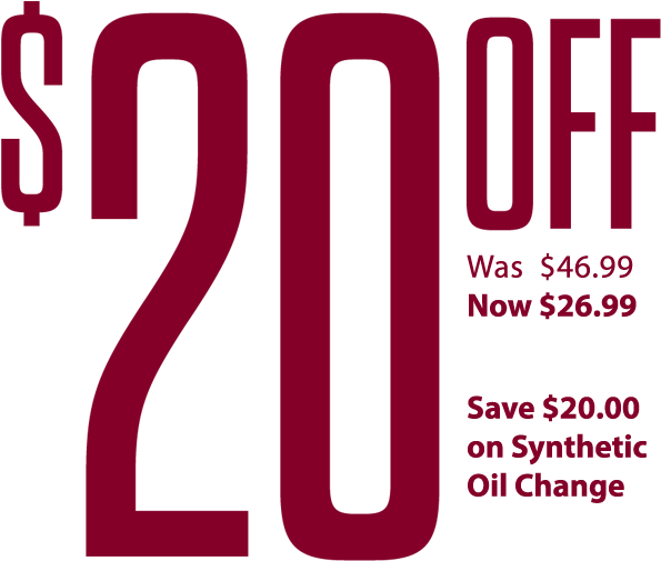 Synthetic Oil Change Discount Promotion