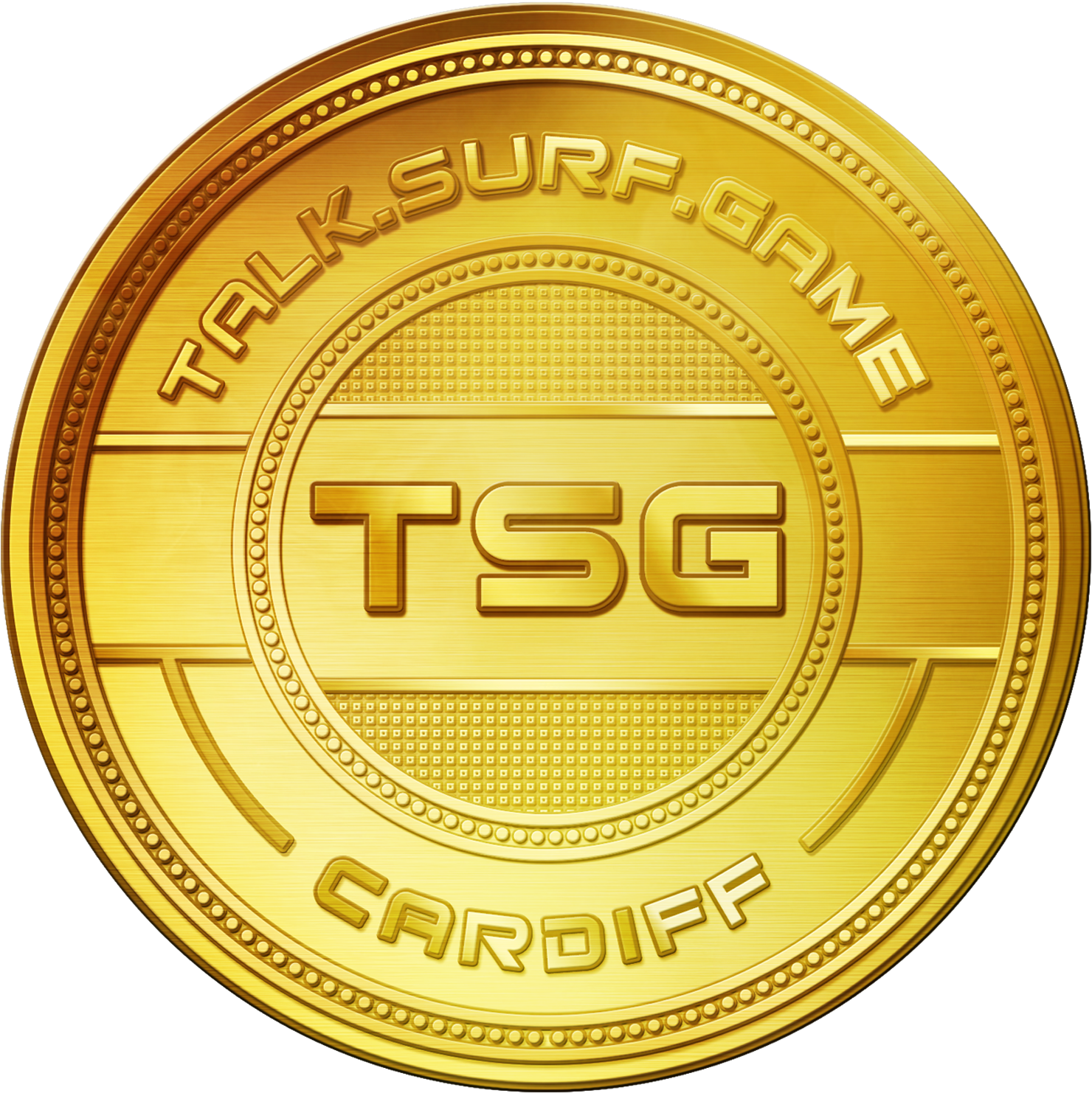 T S G Cardiff Gold Coin PNG with transparent background