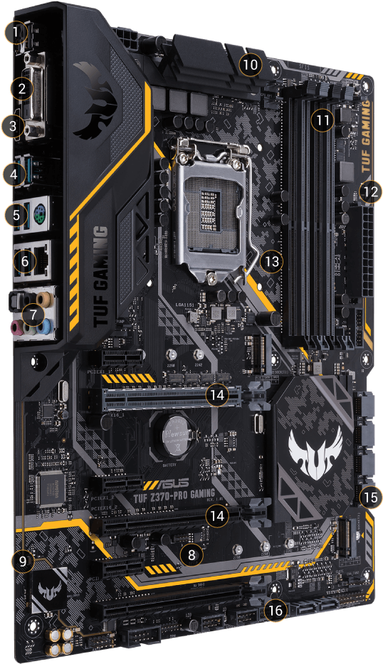 T U F Z370 P R O Gaming Motherboard