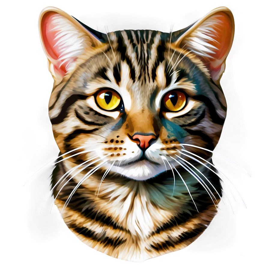 Tabby Cat Clipart Vector Png 06262024