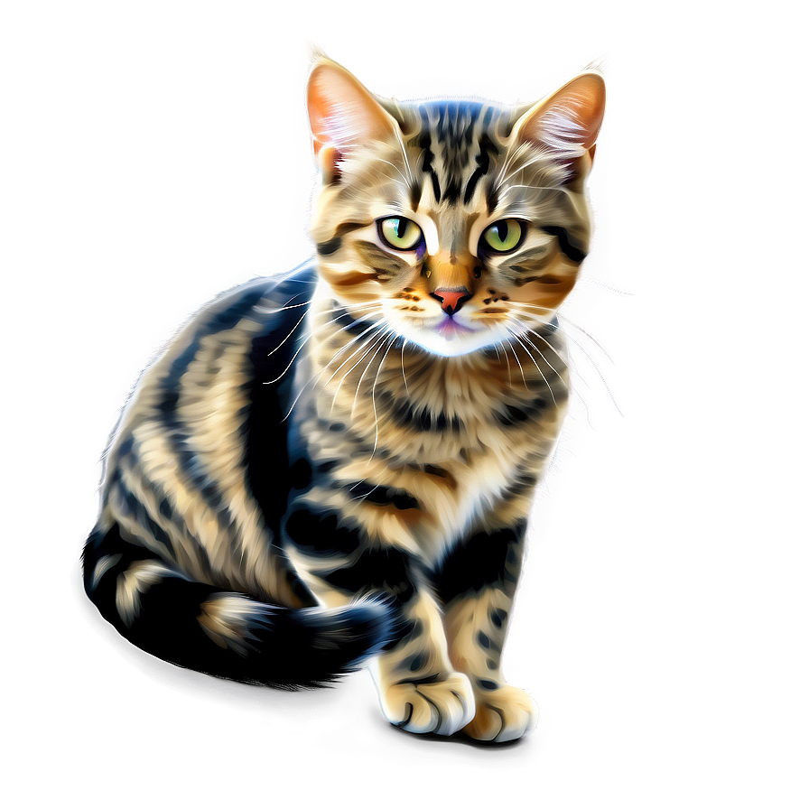 Tabby Cat Clipart Vector Png Dde