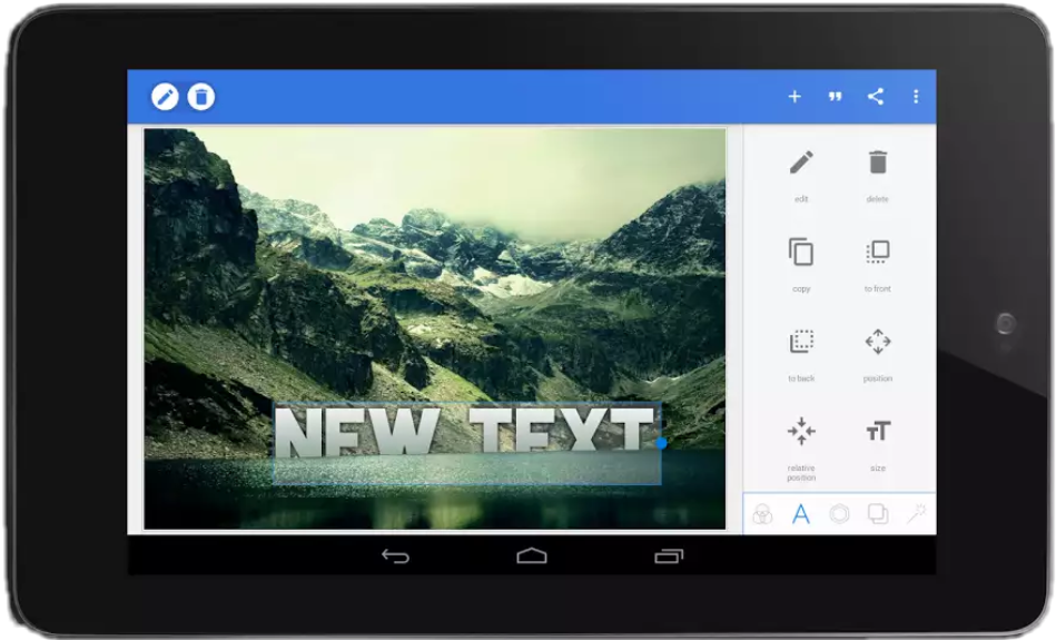 Tablet Editing App Interface