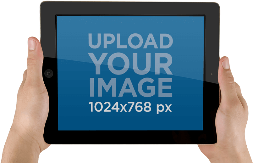 Tablet Image Placeholder Upload Prompt PNG with transparent background