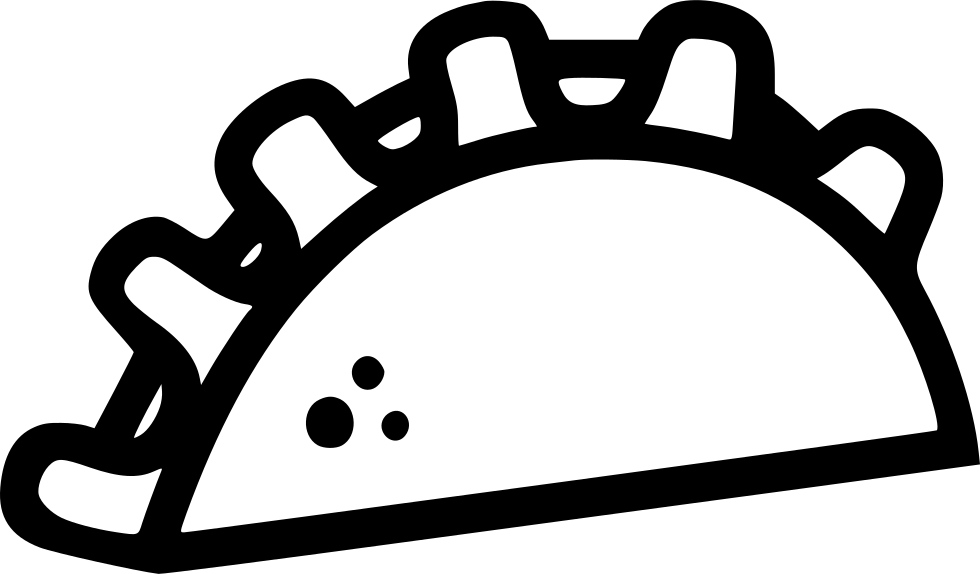 Taco Mexican Png Icon Free Download Onlinewebfonts - Black Taco Transparent Background, Png Download PNG with transparent background