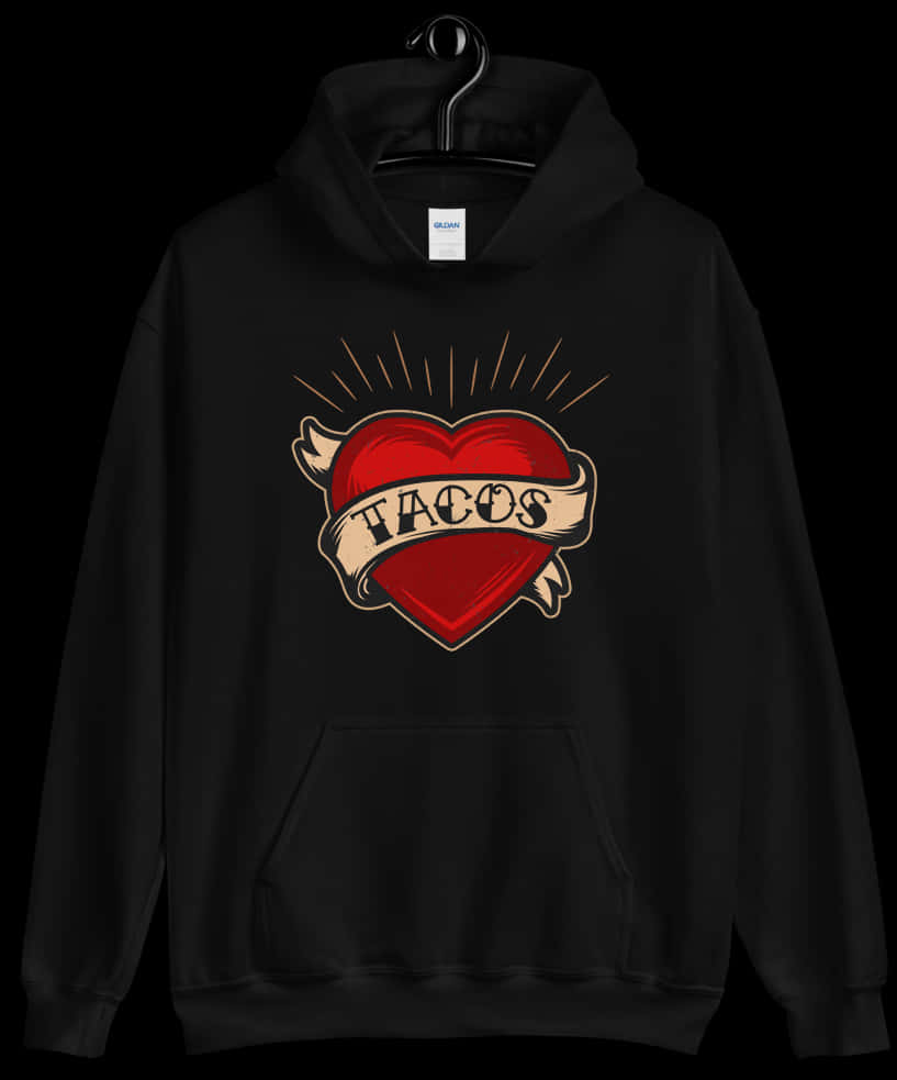 Tacos Heart Tattoo Design Hoodie