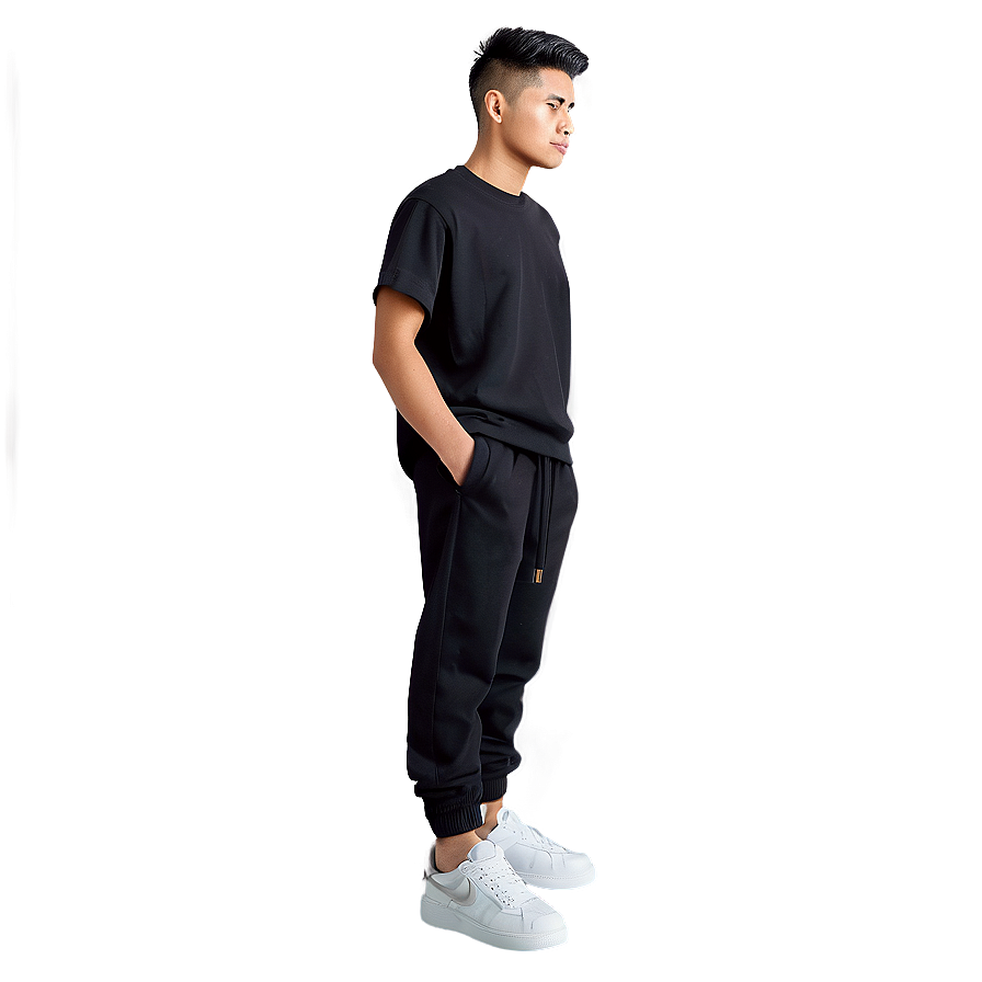 Tailored Black Sweatpants Png 06132024