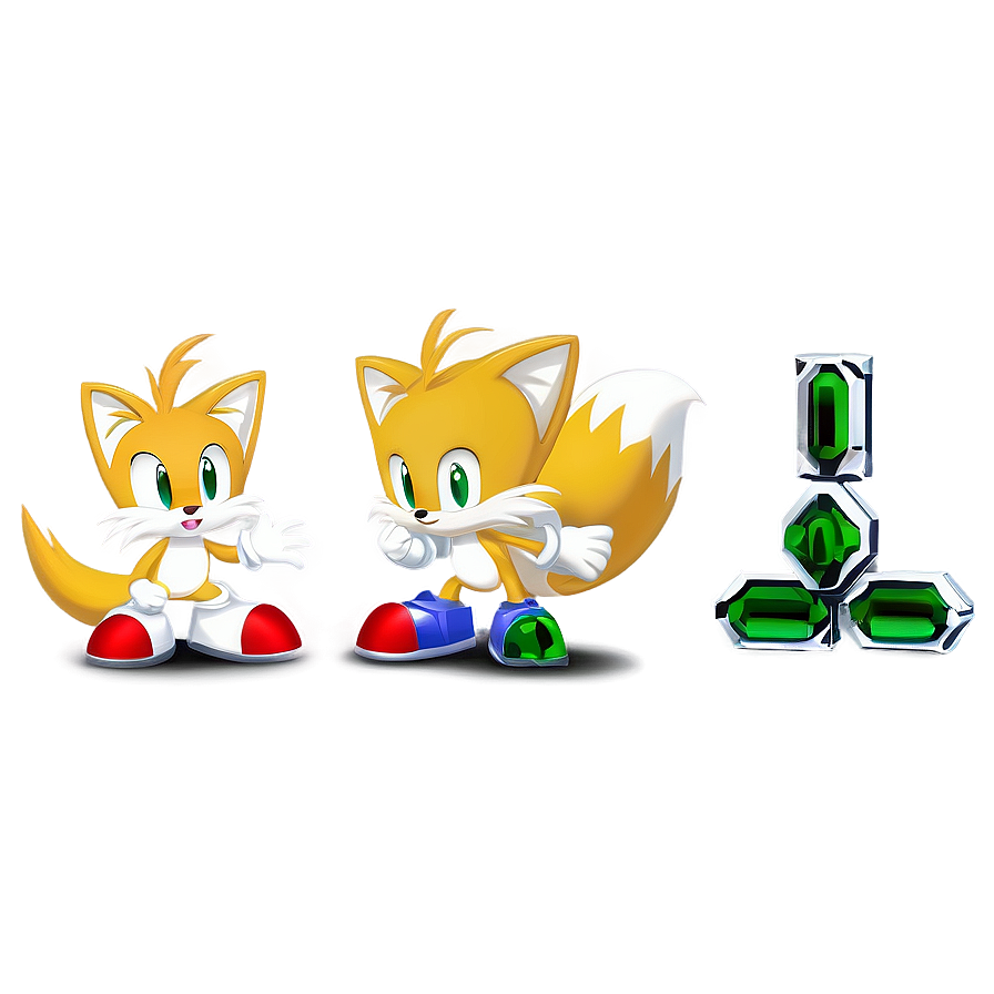 Tails With Emeralds Png Fhu81