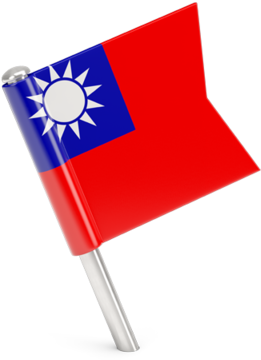 Square Flag Pin - Taiwan Flag Icon Png, Transparent Png PNG with transparent background
