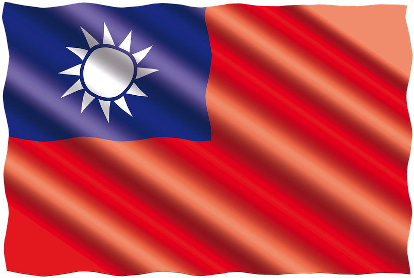 Taiwan National Flag Waving