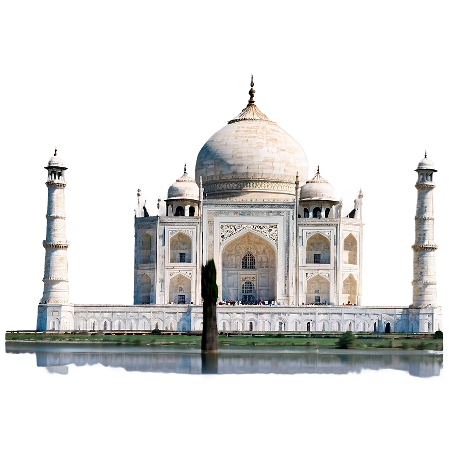 Taj Mahal And Yamuna River Png 10