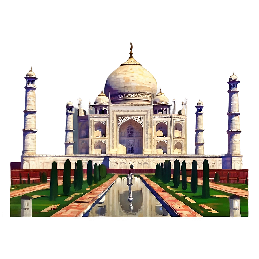 Taj Mahal Detailed Sketch Png 19