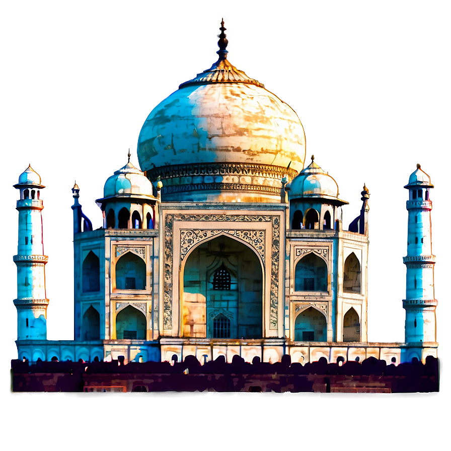 Taj Mahal Festive Lights Png 06252024