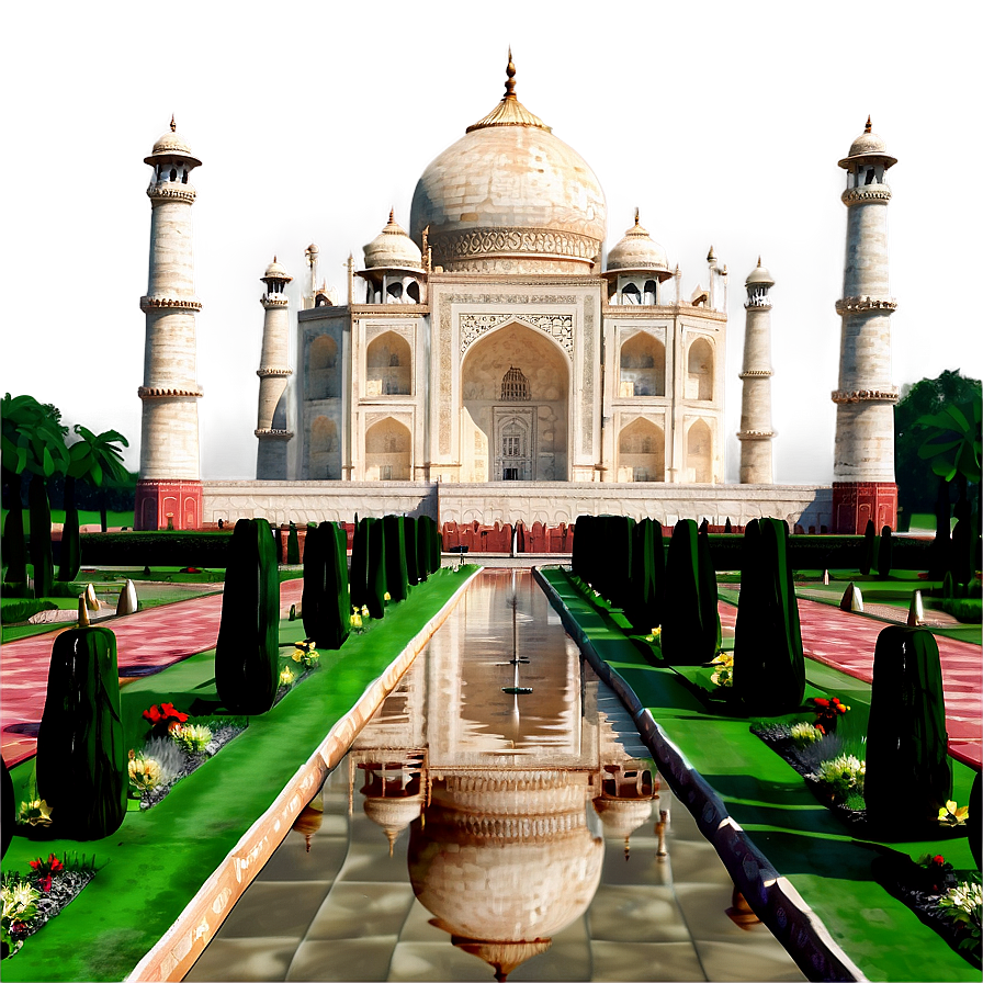 Taj Mahal Garden Pathway Png Uny60