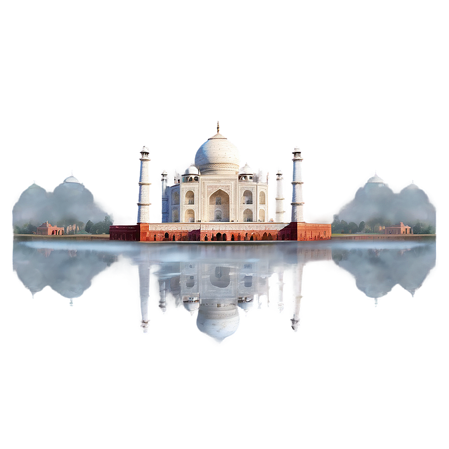 Taj Mahal In Foggy Morning Png Uux