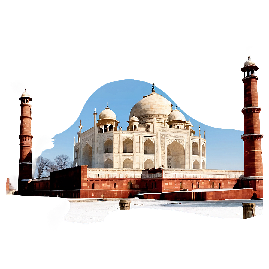 Taj Mahal Winter Scene Png 06252024