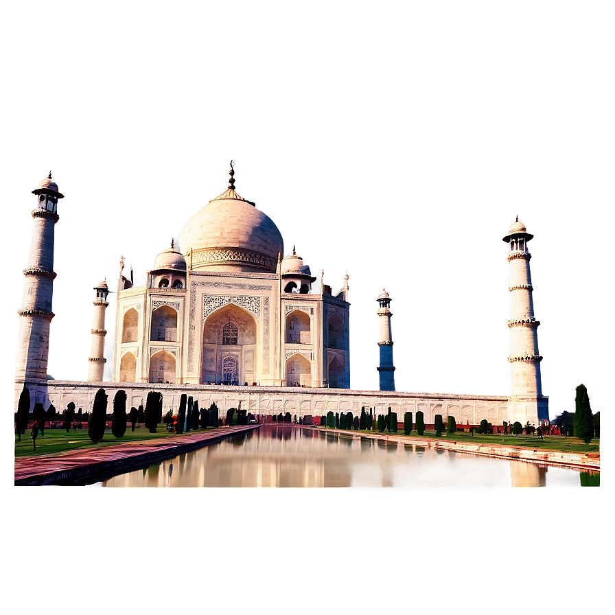 Taj Mahal With Tourists Png 06252024