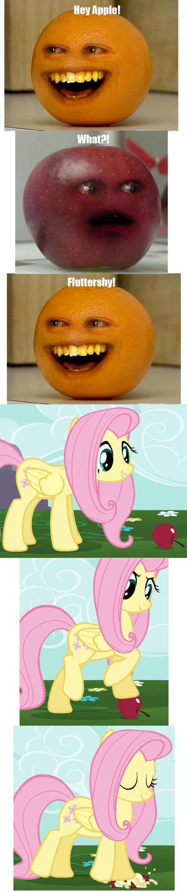 Talking Fruitsand Fluttershy Reaction