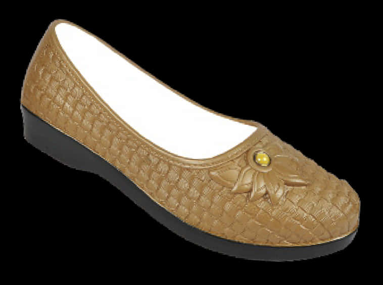 Tan Woven Ballet Flat Ladies Chappal