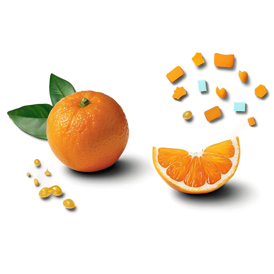 Tangerine Pieces Png 82