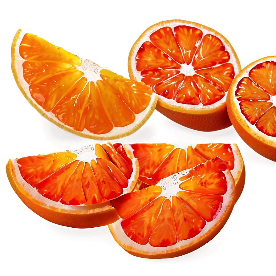 Tangerine Slices Background Png 06122024