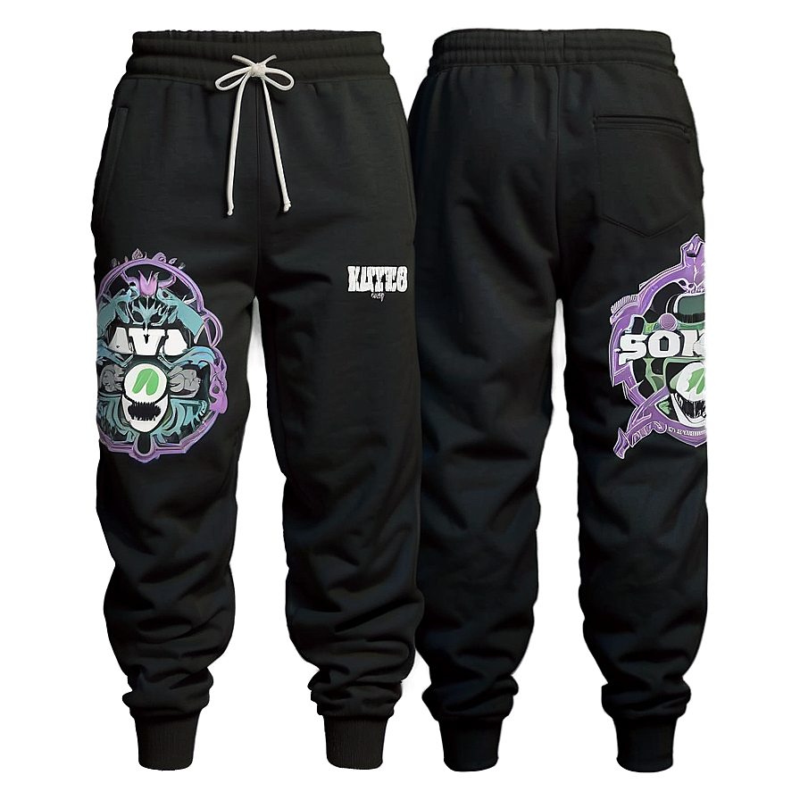 Tapered Black Sweatpants Png Nhg10