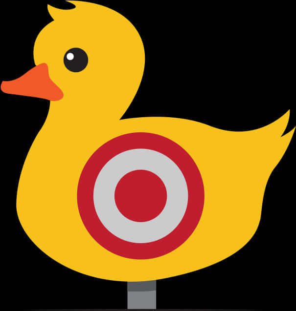 Target Practice Rubber Duck PNG with transparent background