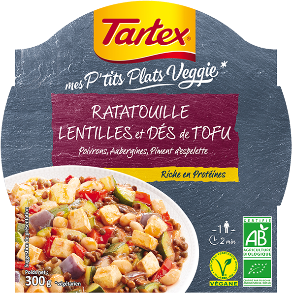 Tartex Veggie Ratatouille Lentils Tofu Dish