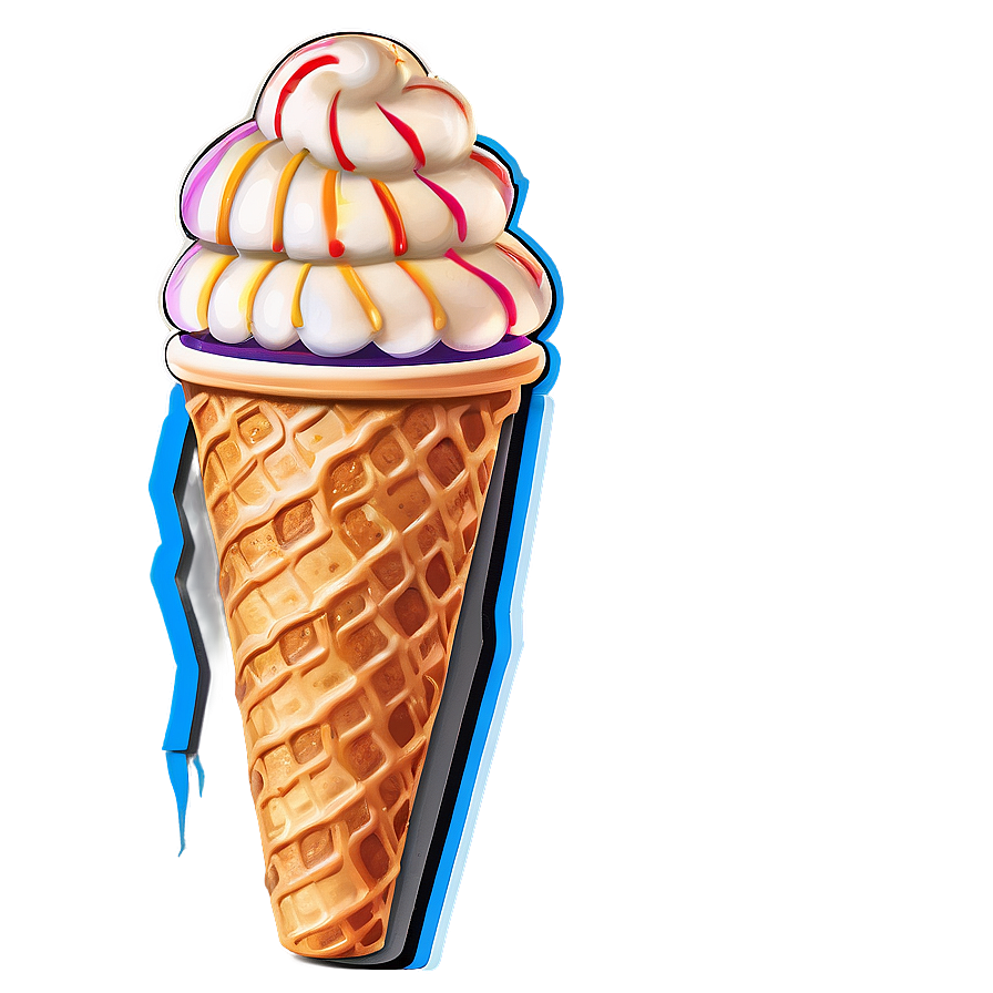 Tasty Ice Cream Cone Sticker Png 05252024