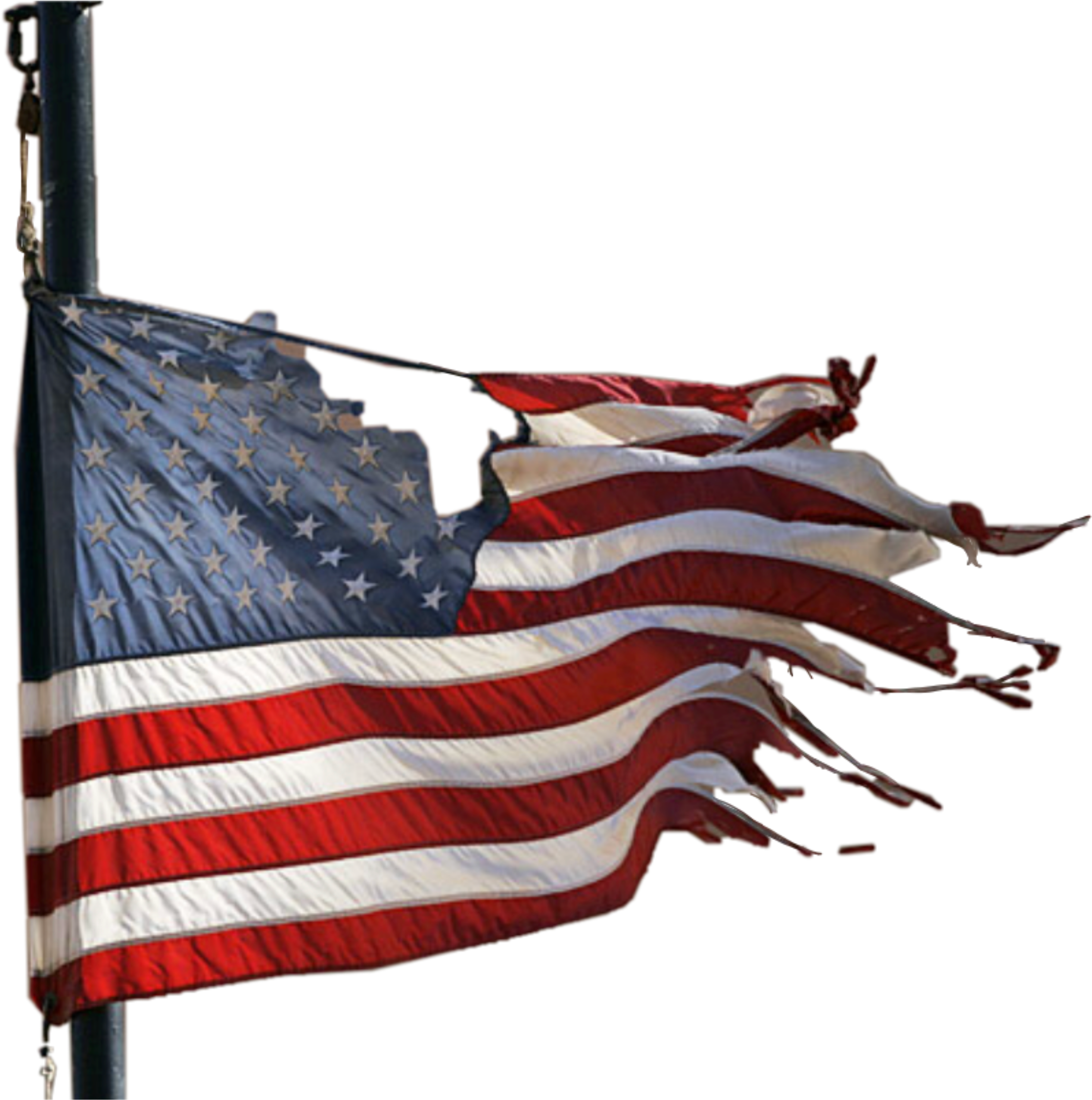 #freetoedit #usa #flag #broken #kellydawn - Tattered American Flag, HD Png Download PNG with transparent background
