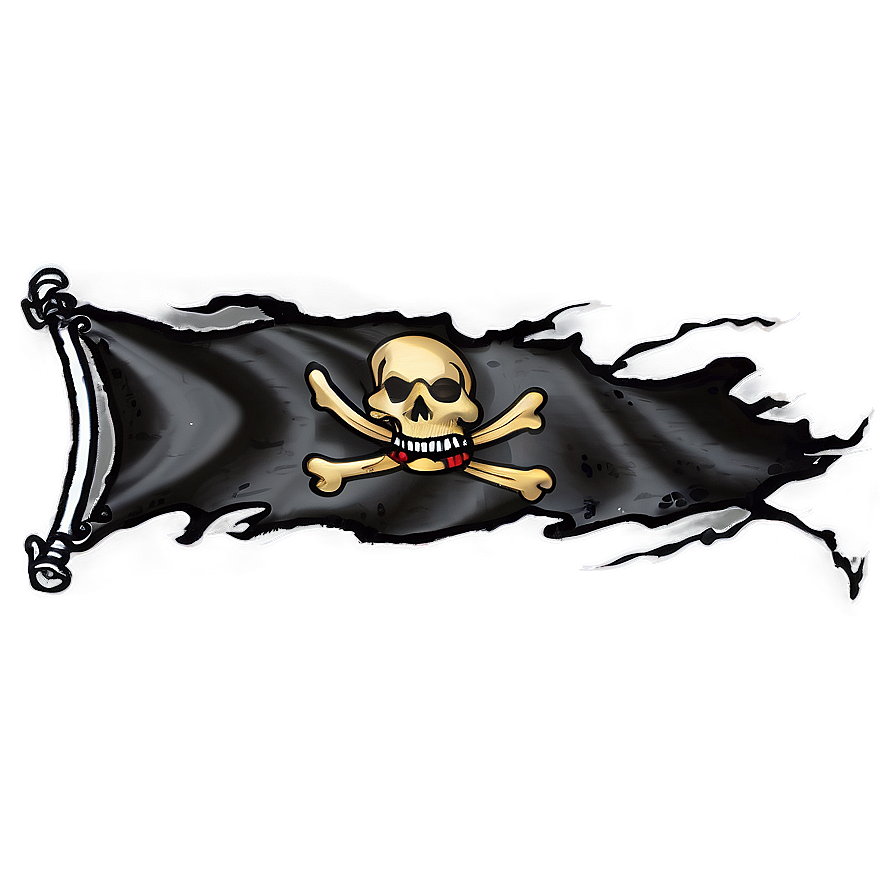 Tattered Pirate Flag Png Htf